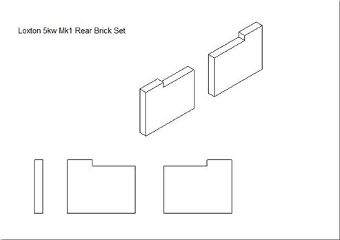 Picture of Loxton - Churchill 5kW mk1 Rear Brick Set (Pair)