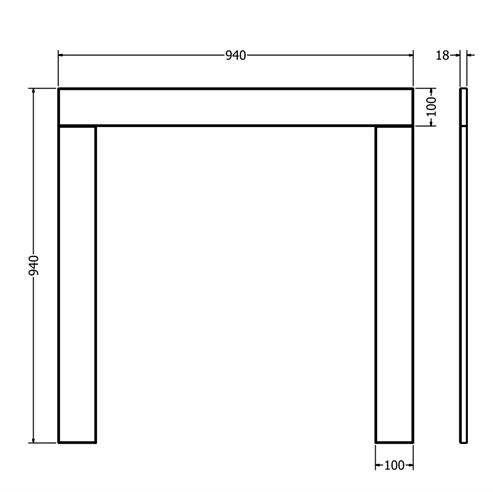 Picture of Black Granite Fillet - 3 Slips