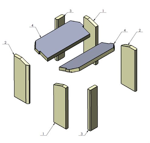 Picture of Complete Brick Set for Churchill/Loxton Double-Sided Mk3