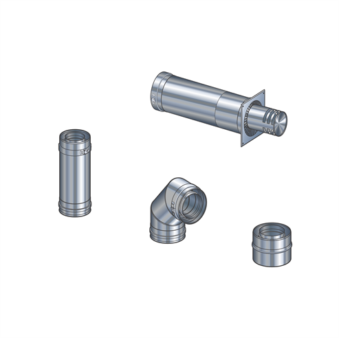 Picture of Mendip Stoves Gas Flue Kit 1a - Horizontal Terminal 