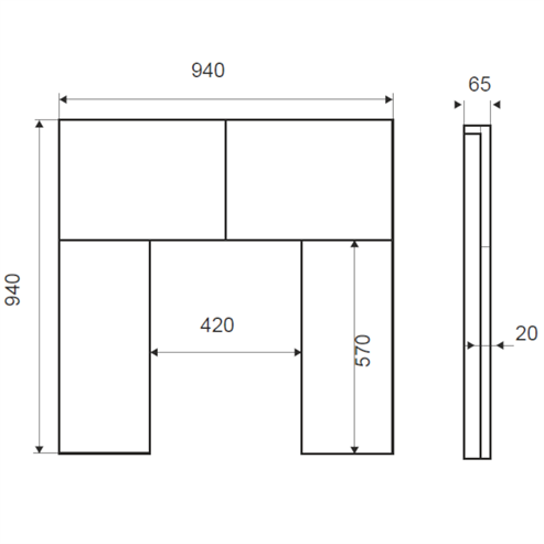 Picture of 37'' x 37'' Granite Back Panel - Solid Fuels