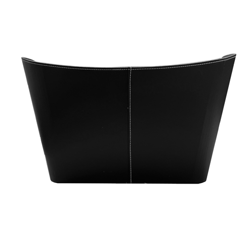 Picture of Large Black Leather Look Log Basket